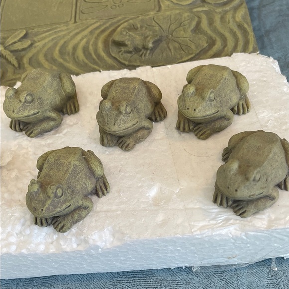 Stone frog & Dragonfly Tic Tac Toe Set inside outside all ages Decor & play NEW - Picture 8 of 10